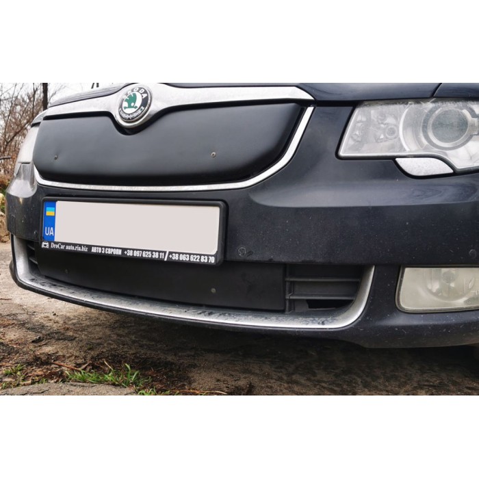 Зимова накладка на решітку (Верхня, 2008-2013) Глянцева для Skoda Superb рр