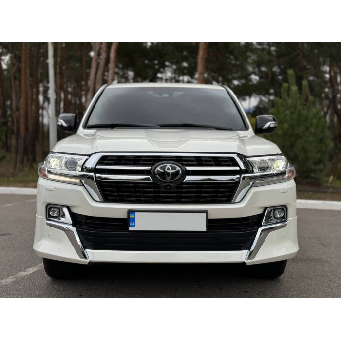 Кришки дзеркал (з повторювачем, стиль 2016) Чорний колір для Toyota Land Cruiser 200