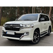 Кришки дзеркал (з повторювачем, стиль 2016) Білий колір для Toyota Land Cruiser 200