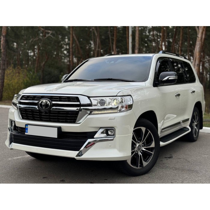 Кришки дзеркал (з повторювачем, стиль 2016) Чорний колір для Toyota Land Cruiser 200