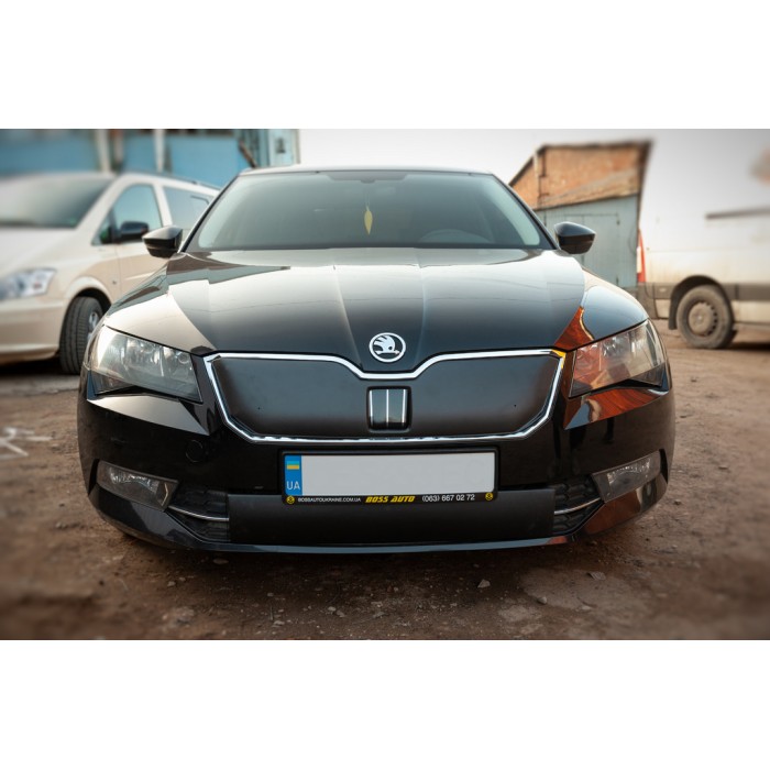 Зимова накладка на решітку (нижня) Матова для Skoda Superb 2015-2024 рр