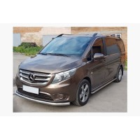 Передняя защита ST008 (нерж.) для Mercedes Vito/V-class W447 2014- гг
