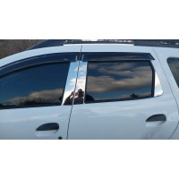 Молдинг дверных стоек (нерж.) для Renault Duster 2018-2024 гг