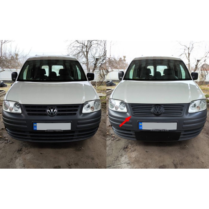 Зимова накладка на решітку (верхня) Матова для Volkswagen Caddy 2004-2010 рр