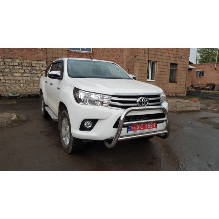 Кенгурятник WT007 (нерж) для Toyota Hilux 2015- рр