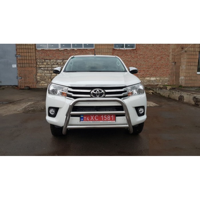 Кенгурятник WT007 (нерж) для Toyota Hilux 2015- рр