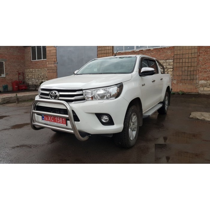 Кенгурятник WT007 (нерж) для Toyota Hilux 2015- рр