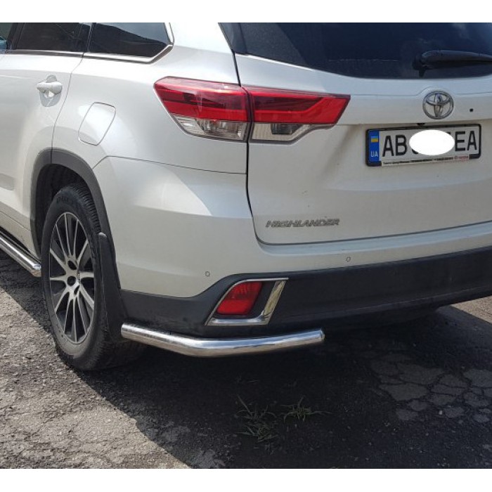 Задні куточки (2 шт., нерж) для Toyota Highlander 2013-2019 рр