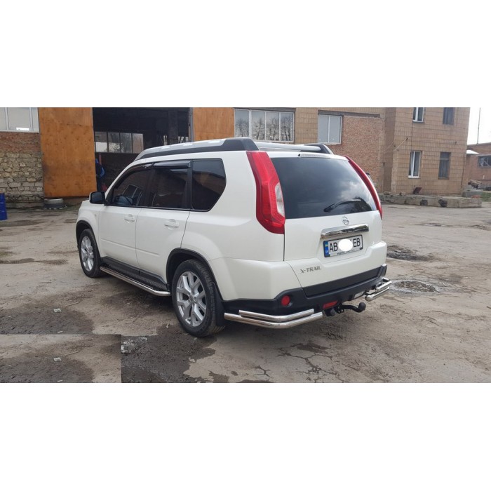 Задні кути AK003-Double (2 шт., нерж.) для Nissan X-trail T31 2007-2014рр