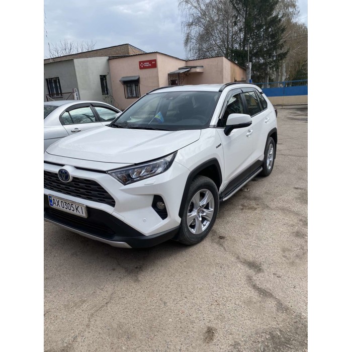 Бокові пороги OEM V1A (2 шт, алюміній) для Toyota Rav 4 2019- рр