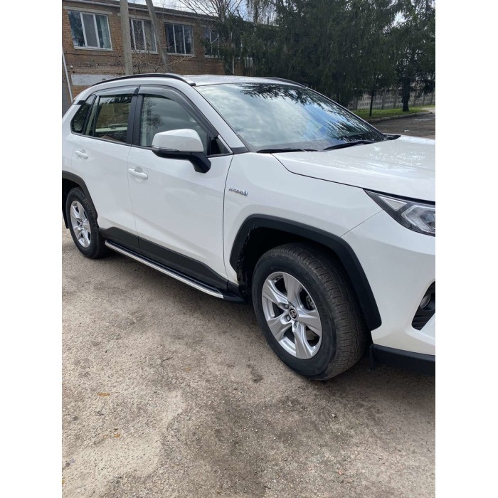 Бокові пороги OEM V1A (2 шт, алюміній) для Toyota Rav 4 2019- рр