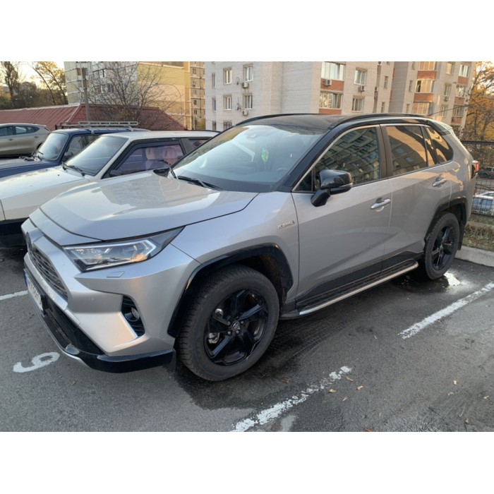 Бокові пороги OEM V1A (2 шт, алюміній) для Toyota Rav 4 2019- рр