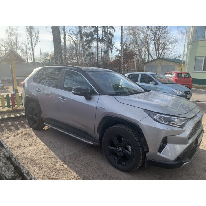 Бокові пороги OEM V1A (2 шт, алюміній) для Toyota Rav 4 2019- рр