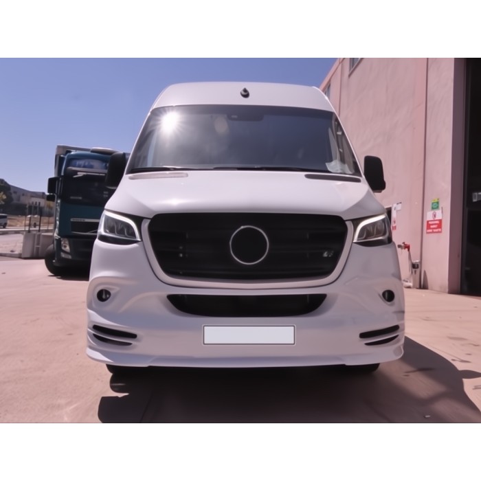 Накладка на передній бампер (під фарбування) для Mercedes Sprinter W907/W910 2018- рр