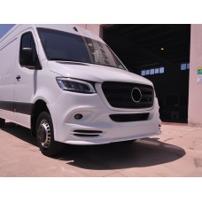 Накладка на передній бампер (під фарбування) для Mercedes Sprinter W907/W910 2018- рр