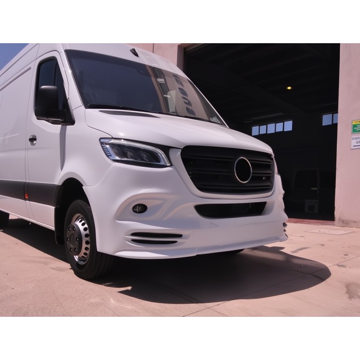 Накладка на передній бампер (під фарбування) для Mercedes Sprinter W907/W910 2018- рр