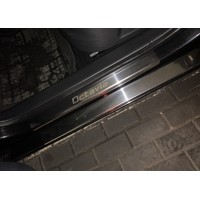 Накладки на пороги Carmos (8 шт., нерж.) для Skoda Octavia II A5 2010-2013рр