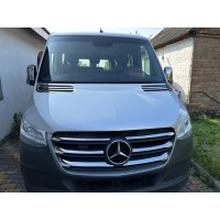 Накладки на решітку (широка модель, 6 шт) для Mercedes Sprinter W907/W910 2018- рр