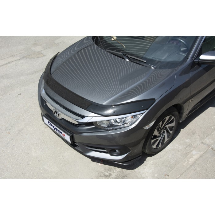 Дефлектор капота (EuroCap) для Honda Civic Sedan X 2016-2021 гг