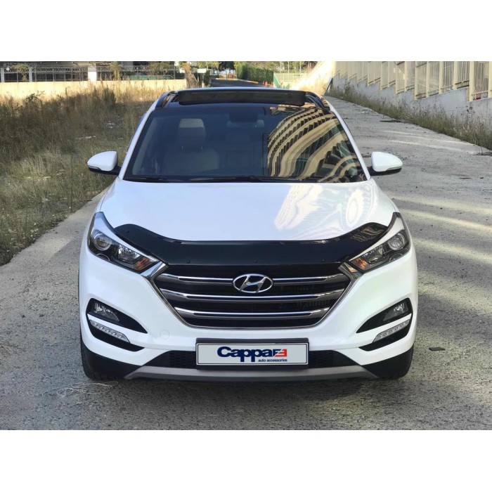 Дефлектор капота (EuroCap) для Hyundai Tucson TL 2016-2021 гг