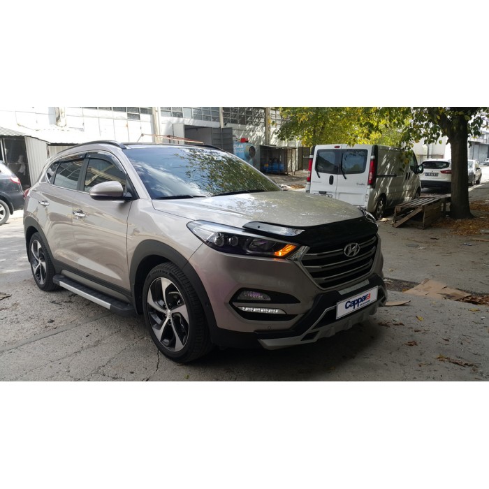 Дефлектор капота (EuroCap) для Hyundai Tucson TL 2016-2021 гг