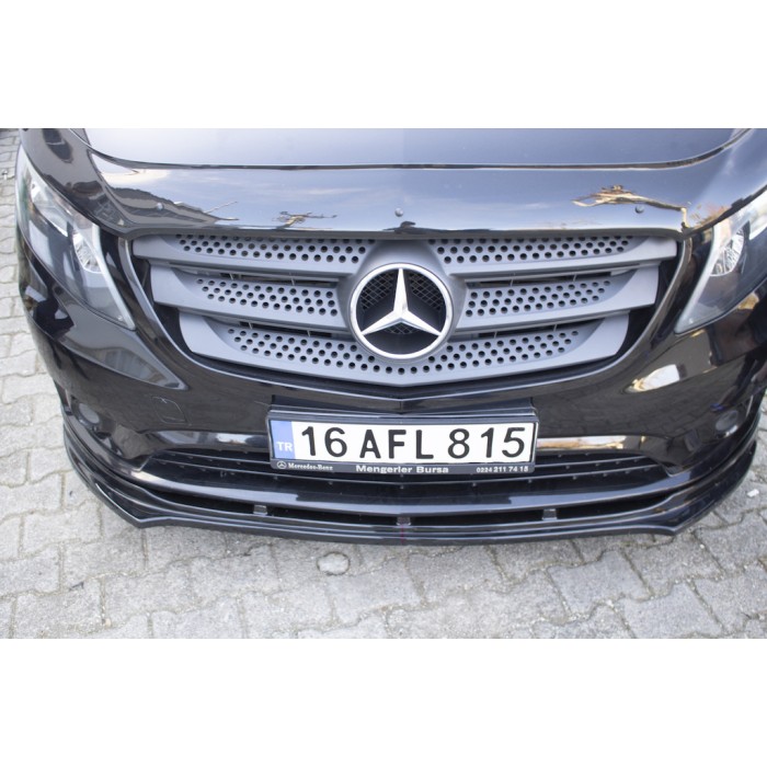 Передняя Lip накладка EuroCap (черная) для Mercedes Vito/V-class W447 2014- гг