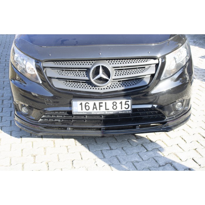 Передняя Lip накладка EuroCap (черная) для Mercedes Vito/V-class W447 2014- гг