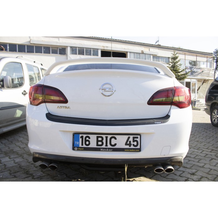 Накладка на задній бампер EuroCap (Sedan, ABS) для Opel Astra J 2009-2015 рр