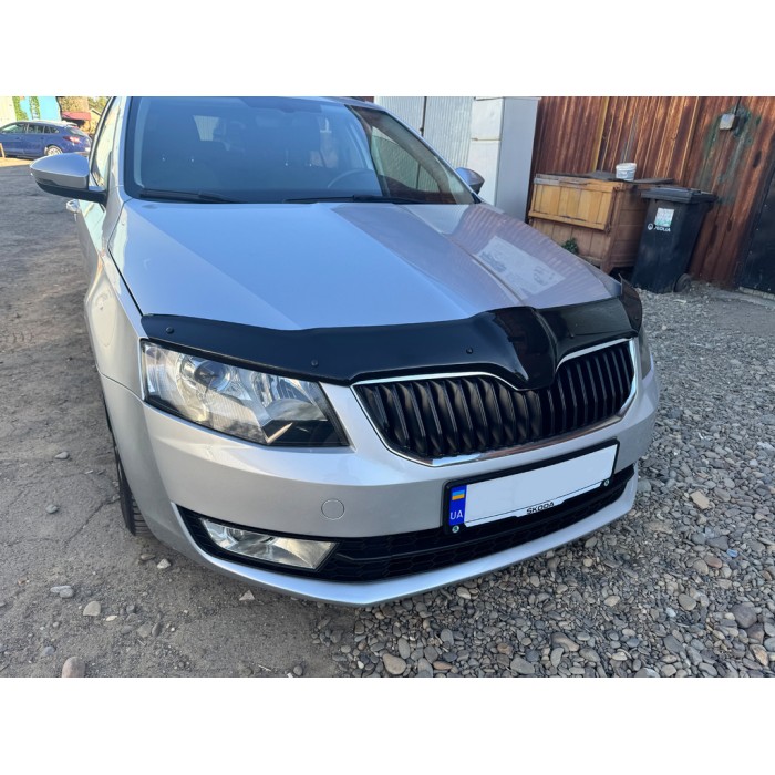 Дефлектор капота 2013-2017 (EuroCap) для Skoda Octavia III A7 рр