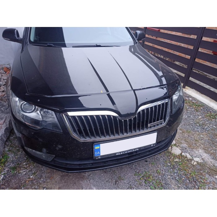 Дефлектор капота 2013-2015 (EuroCap) для Skoda Superb рр