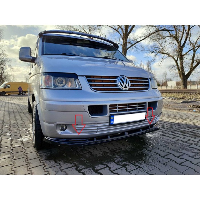 Передня лип накладка (ABS) для Volkswagen T5 Multivan 2003-2010 рр