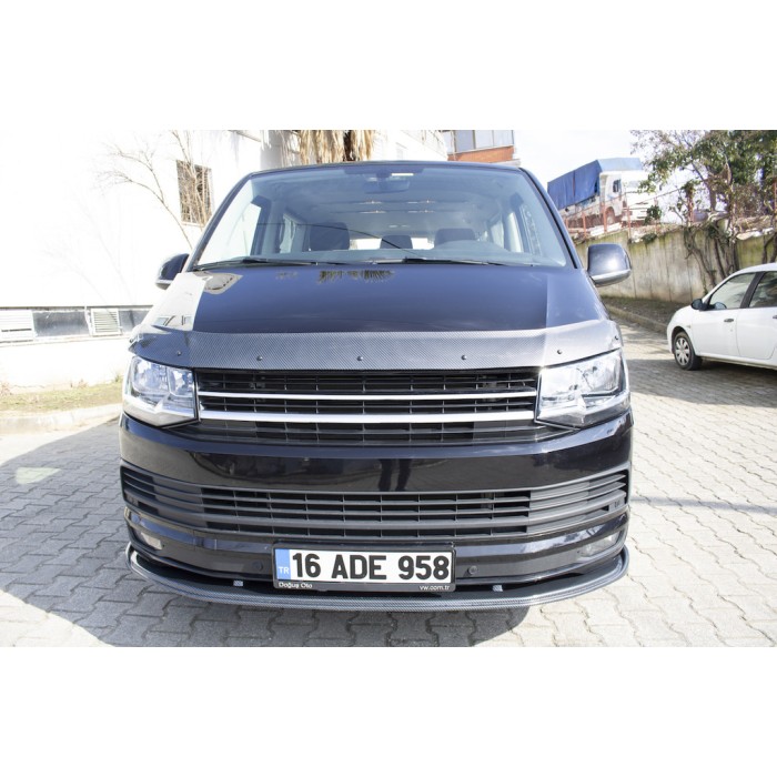 Дефлектор капоту під карбон (EuroCap) для Volkswagen T6