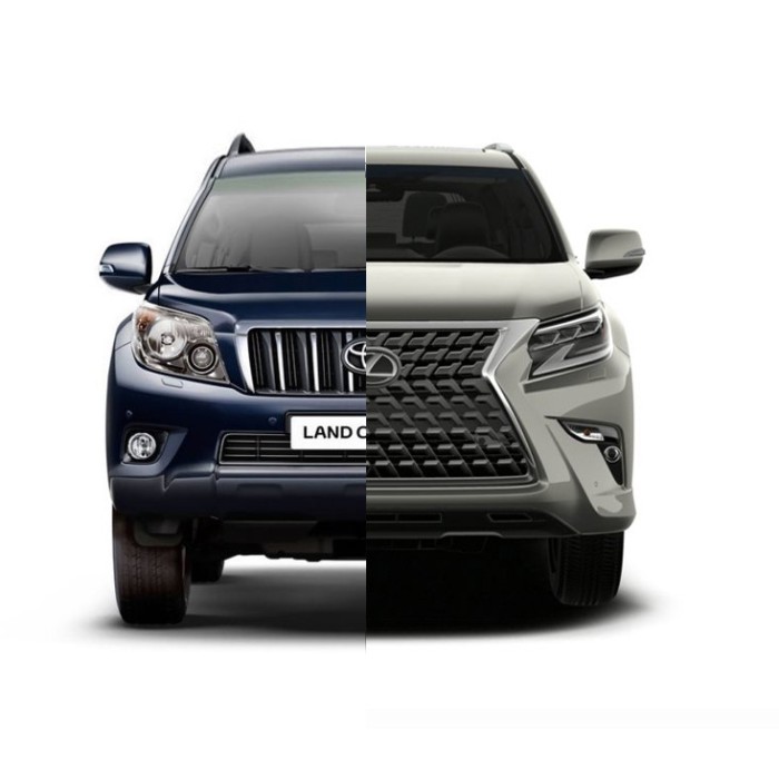 Комплект рестайлінгу в Lexus GX460 2020 року для Toyota Land Cruiser Prado 150