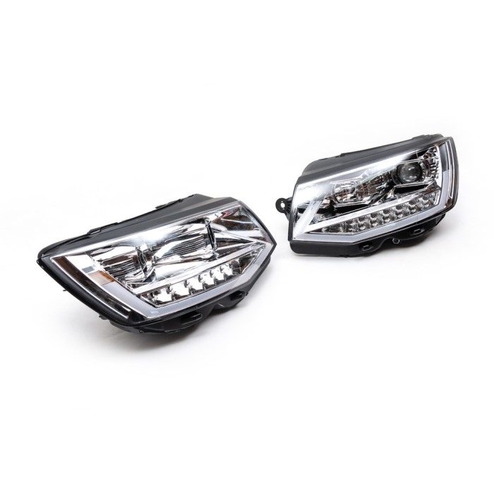 Передні фари з LED вогнями (Silver , 2 шт) для Volkswagen T6