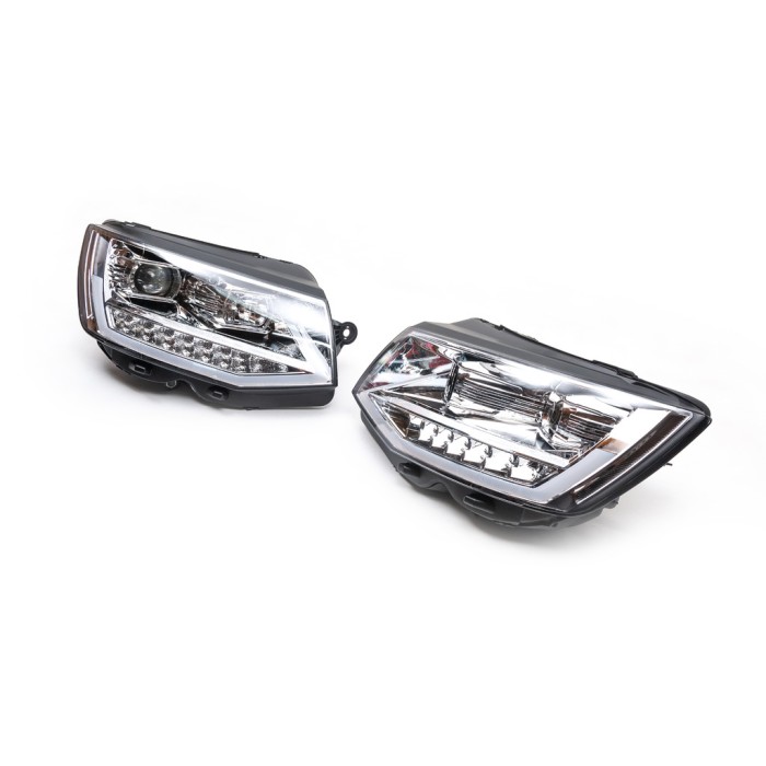 Передні фари з LED вогнями (Silver , 2 шт) для Volkswagen T6