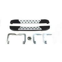 Боковые пороги DOT-Line за колесом (2 шт., алюм.) Long для Mercedes Sprinter W906 2006-2018 гг