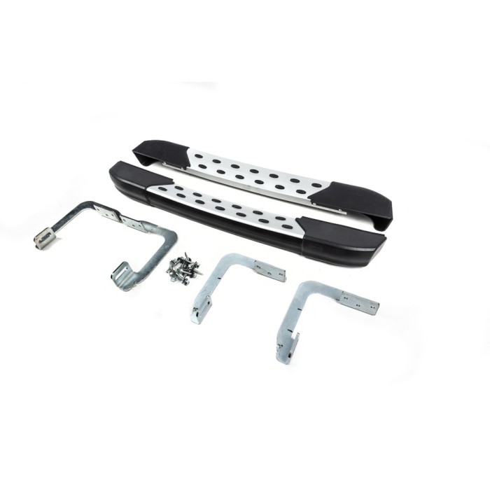 Боковые пороги DOT-Line за колесом (2 шт., алюм.) ExtraLong для Mercedes Sprinter W906 2006-2018 гг