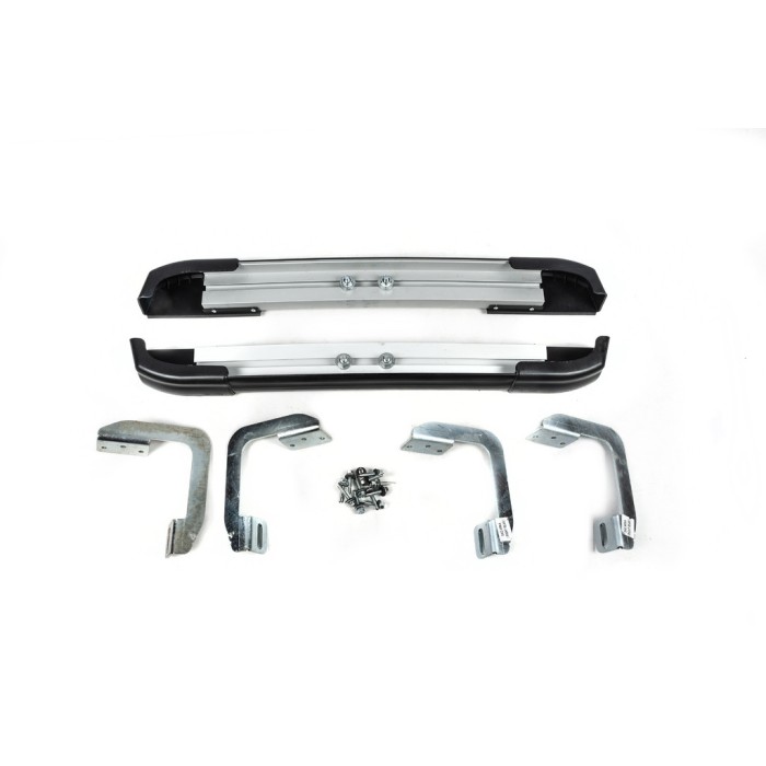 Боковые пороги DOT-Line за колесом (2 шт., алюм.) ExtraLong для Mercedes Sprinter W906 2006-2018 гг