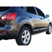 Боковые двойные трубы (2 шт., нерж) для Nissan Qashqai 2010-2014 гг