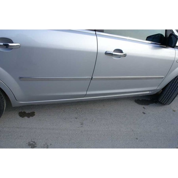 Молдинг дверний (4 шт, нерж.) Carmos - Турецька сталь для Ford C-Max 2004-2010 рр