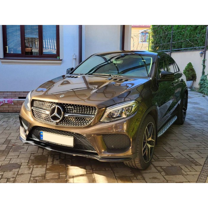 Тюнінг решітка радіатора (Diamond Black) З місцем під камеру для Mercedes GLE coupe C292 2015-2019 рр