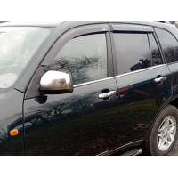 Накладки на ручки (4 шт, нерж) Carmos - турецька сталь для Chery Elara/Alia/Fora/A5