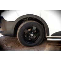 Накладки на арки (6 шт, чорні, ABS) для Fiat Talento 2016- рр