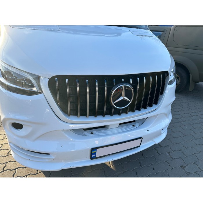 Передня решітка GT Chrome Premium (Під змінну рамку) для Mercedes Sprinter W907/W910 2018- рр