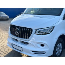 Передня решітка GT Chrome Premium (Під змінну рамку) для Mercedes Sprinter W907/W910 2018- рр