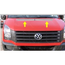 Накладка на капот (2 шт, нерж) для Volkswagen Crafter 2006-2016 гг