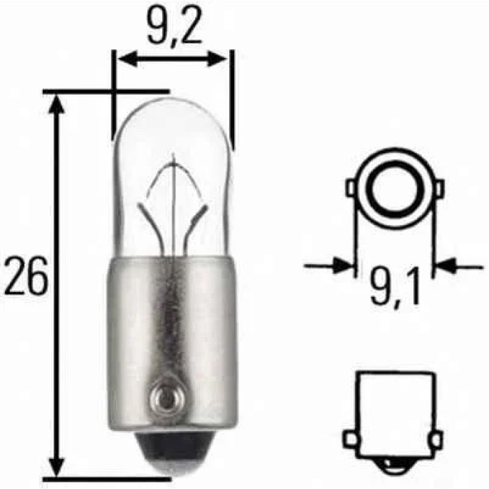 Вказівна лампа Narva 17131 T4W 12V 4W BA9