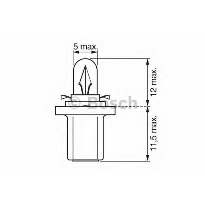 Вказівна лампа Osram 2741MF 1,2W 24V B8,5d 5X10FS