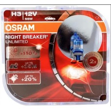 Лампа головного світла Osram H3 55W 64151nbu Night Breaker Unlimited -2025110% (2 шт)