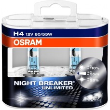 Лампа головного світла Osram H4 60/55W Night Breaker Unlimited -2025110% 64193NBU